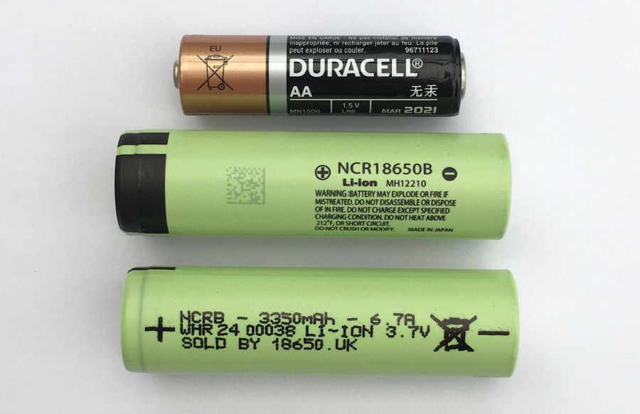 18650 Li-ion batteries